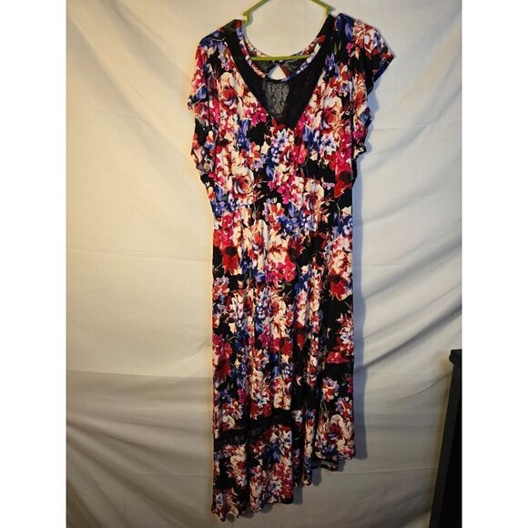 Torrid Long Beautiful floral Maxi Dress Lacy Romantic Womens Plus Size 3 3X - Picture 4 of 6